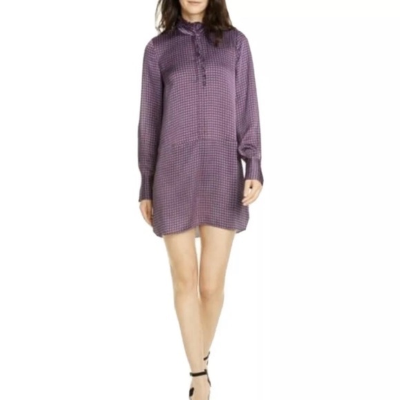 Joie Dresses & Skirts - Prynn Ruffle Neck Long Sleeve Shirtdress
